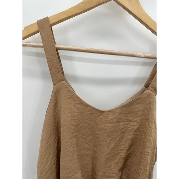 4SI3NNA Womens Tank Bodysuit Size S Cream Brown Blouse Minimal Capsule - Picture 4 of 8
